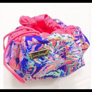Lilly Pulitzer drawstring makeup pouch